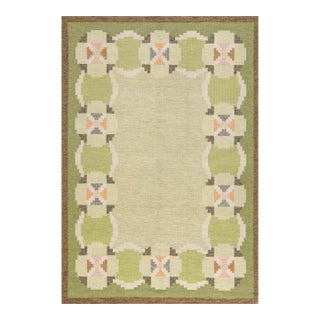 Doris Leslie Blau Vintage Swedish Flat-Weave Wool Rug Signed by Ingegerd Silow For Sale