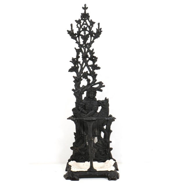 19th Century Cast Iron Red Riding Hood & the Wolf Porte Manteau or Hall Stand, 1890s For Sale - Image 9 of 15