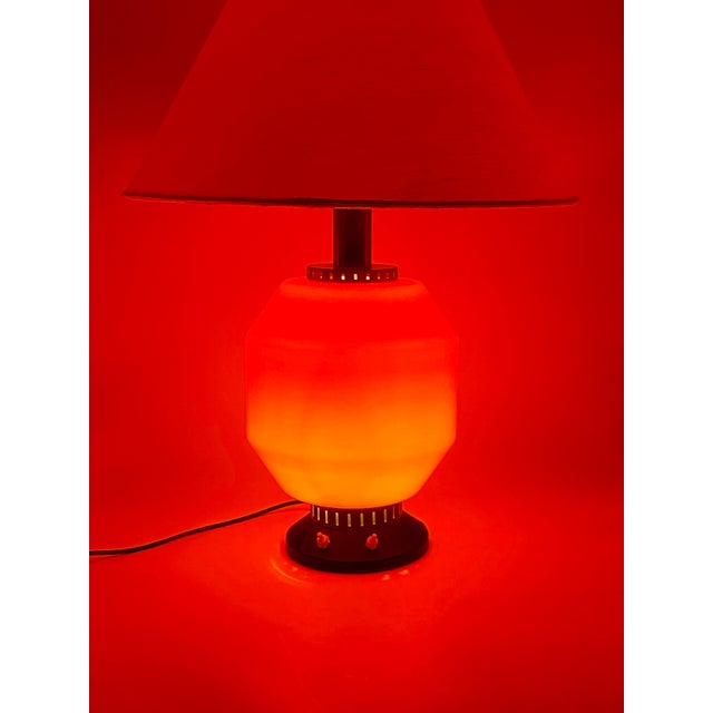 Space Age Orange Glass Table Lamp Base from Stilnovo, Italy, 1960s For Sale - Image 11 of 18