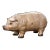 Mid-Century French Painted Cast Iron Piggy Bank Sculpture For Sale