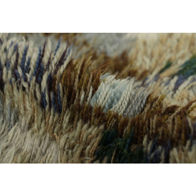 Textile Vintage Swedish Rug With Polychromatic Geometric Pattern | Rug & Kilim For Sale - Image 7 of 8
