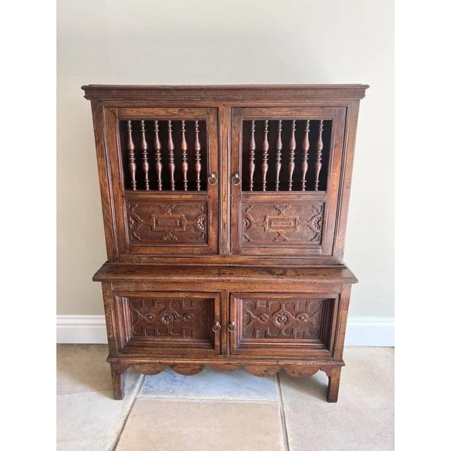 19th Century Antique Oak Food Cupboard, 1820 For Sale - Image 3 of 9