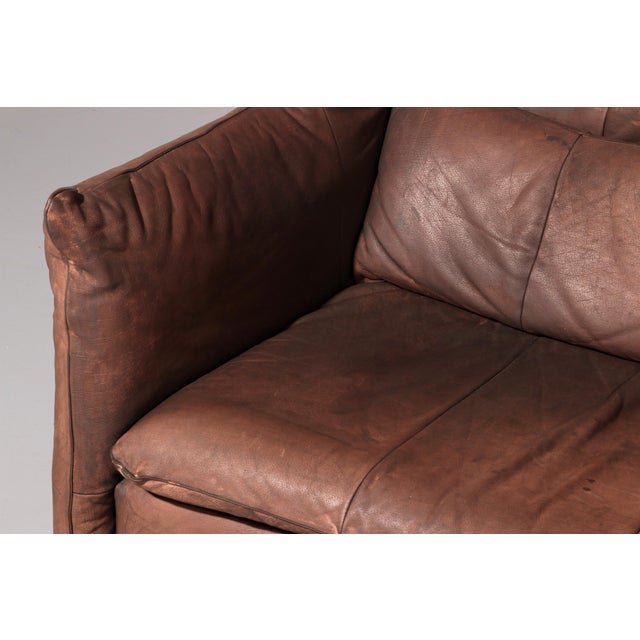 Patinated Leather Sofa by Gerard van Den Berg for Montis, Netherlands, 1970s, Set of 2 For Sale - Image 10 of 15