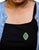 Early 21st Century 18K White Gold 2.00 Cttw Diamond Halo and Jade Shield Brooch Pin and Pendant (G-H Color, VS1-VS2 Clarity) CHAIN NOT INCLUDED For Sale - Image 5 of 6