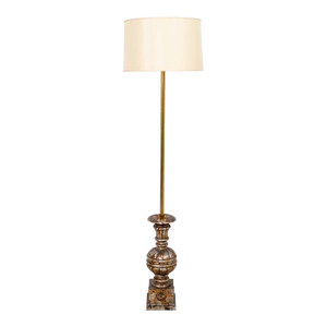 Italian Gold and Silver Gilt Floor Lamp