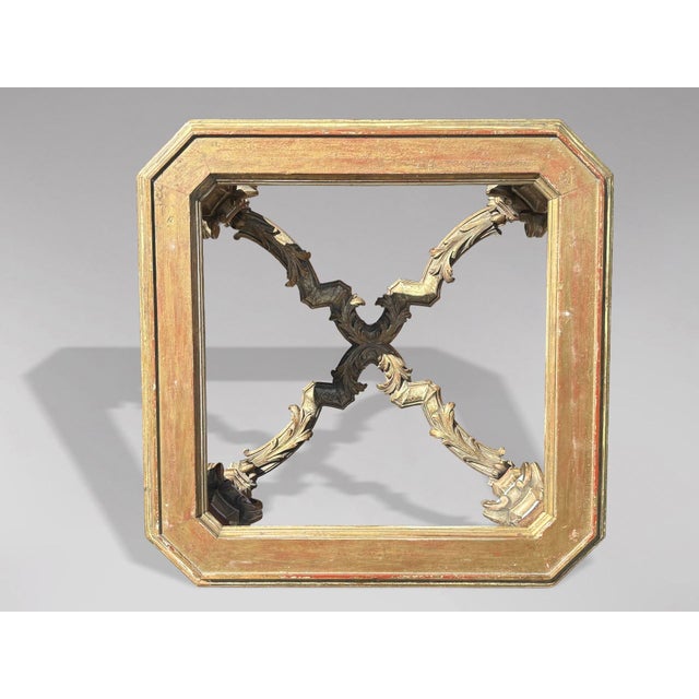 Paint Vintage Italian Painted Baroque Style Coffee Table from Harrods, 1920 For Sale - Image 7 of 9