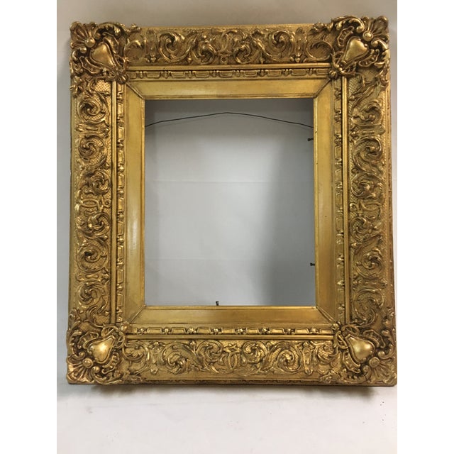 This lovely Baroque French giltwood picture frame is a unique small size and would be a great enhancement to any piece of...