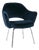 Metal Saarinen Executive Arm Chair in Navy Velvet For Sale - Image 7 of 7