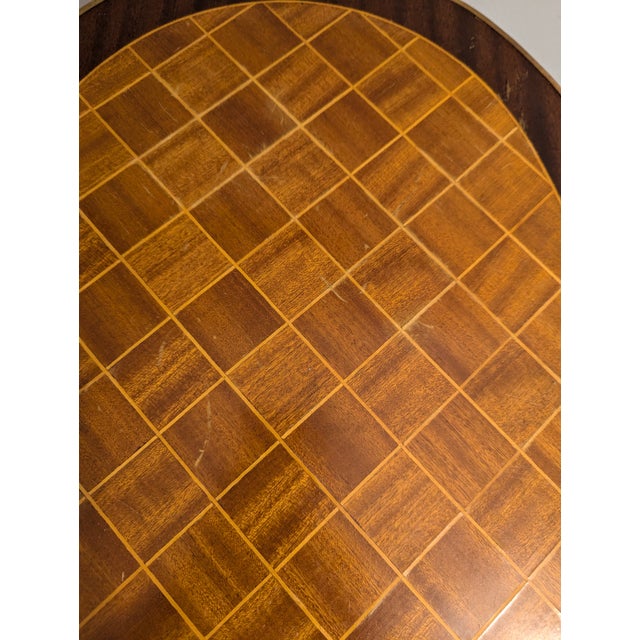 French Louis XV Style Side Table With Parquetry Tiered For Sale - Image 12 of 15