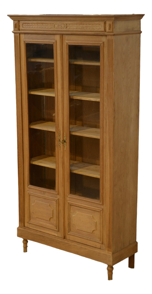 Vintage Display Cabinet in Raw Oak, 1950s