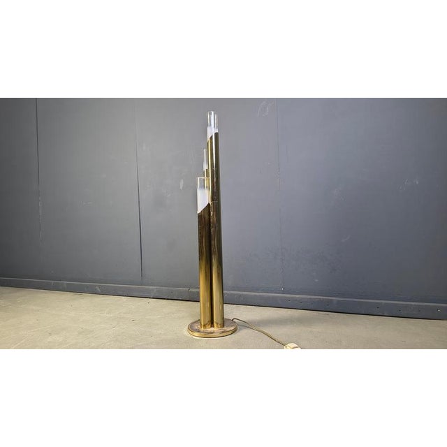 Vintage Brass and Murano Glass Floor Lamp, Italy, 1970s For Sale - Image 6 of 13