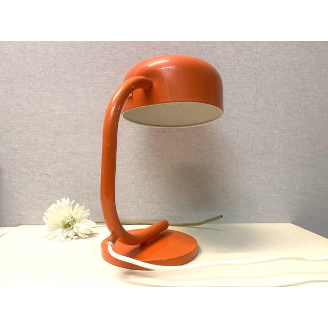 Vintage Space Age Orange Kaiser Table Lamp from Kaiser Idell / Kaiser Leuchten, Germany, 1960s For Sale - Image 10 of 18