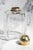 Glass Unusual English Crystal Antique Scent Perfume Cologne Bottle Sterling Silver Engine Turned Lid Victorian Luxury Home Decor For Sale - Image 7 of 11