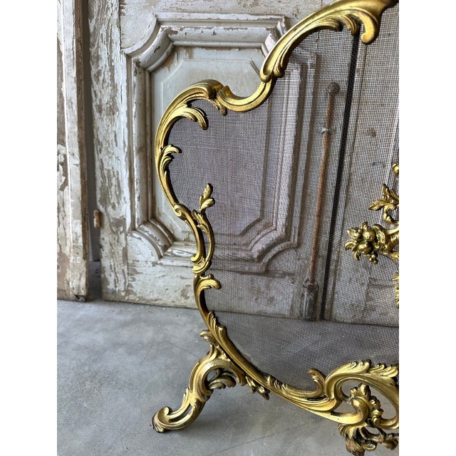 Small Bronze Fire Screen, France, 1900 For Sale - Image 4 of 9