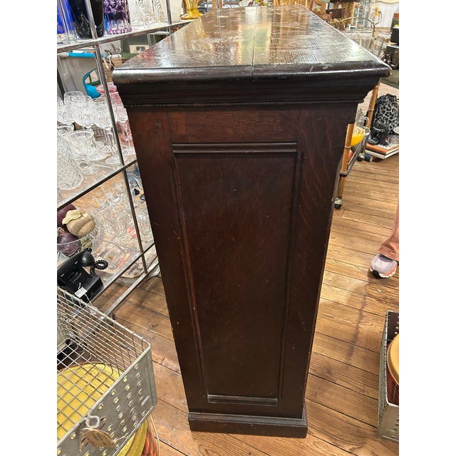 Brown Large Antique Amberg File & Index Company Letter File Cabinet For Sale - Image 8 of 18