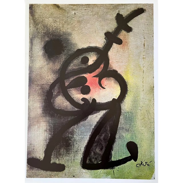 Joan Miro Derriere Le Miroir Dm16231 Femme Oiseau 1978 For Sale