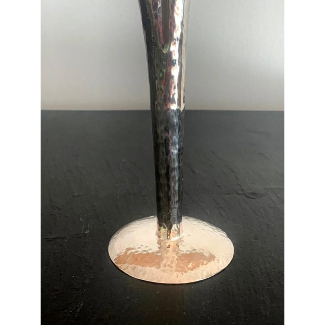 Metal Vienna Secession Silvered Vase by Weiner Werkstatte For Sale - Image 7 of 12