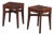 Pair of French Oak Stools With Woven Leather Strap Seats, C 1925 For Sale