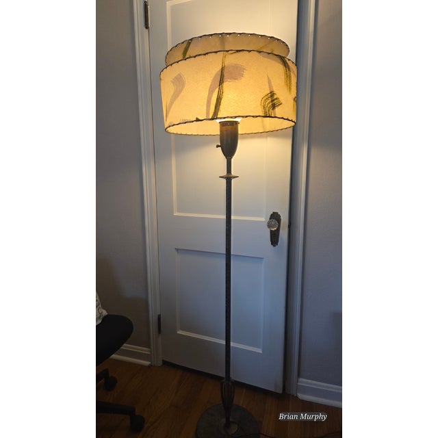 1950s 1950s Rembrandt Lamp Masterpiece With Glass Diffuser and Shade For Sale - Image 5 of 10
