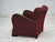 Danish Armchair in Cherry-Red Velour and Oak, 1950s For Sale - Image 15 of 18