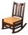 L. & J. G. Stickley Antique Mission Arts & Crafts Mahogany Rocking Chair, Circa 1902 For Sale