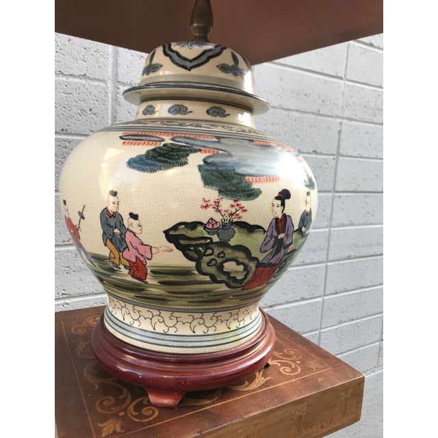 Antique Rare Chinoiserie Hand Painted Ginger Jar Lamp Chairish