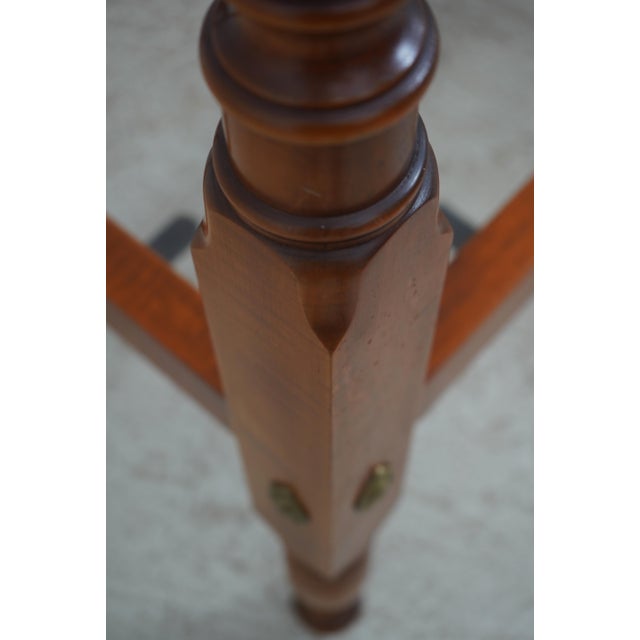 Brown Eldred Wheeler King Size Tiger Maple Poster Bed For Sale - Image 8 of 16