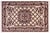 Red Shabby Chic Pak-Persian Ivory/Blue Wool Rug - 2'7'' X 4'3'' For Sale - Image 8 of 9