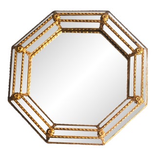Octagonal Venetian Mirror From the 1950s For Sale
