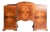 Large Art Deco Figured Walnut Sideboard For Sale