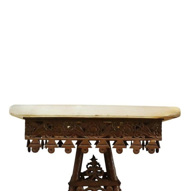 Late 19th Century Aesthetic Movement Brass & Onyx Plant Stand C1880 For Sale - Image 5 of 12