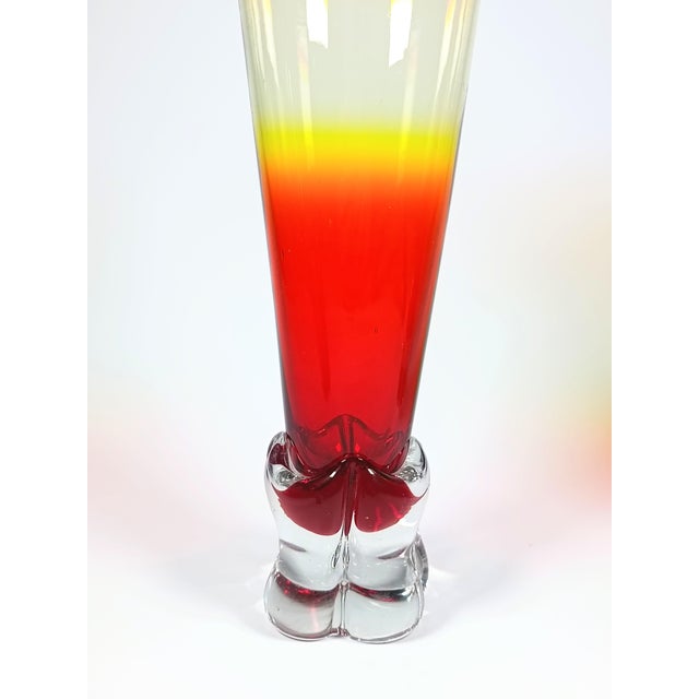 Mid-Century Modern Set of 1960s Glass Goblets Attributed to Blenko For Sale - Image 3 of 9