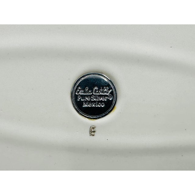 1980s Modern Emilia Castillo Taxco Silver Bamboo Porcelain Oval Platter For Sale - Image 18 of 18