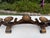 Vintage Mexican Hand-Forged Iron Five-Light Candelabra With Crackle Gilt Finish For Sale In Naples, FL - Image 6 of 12