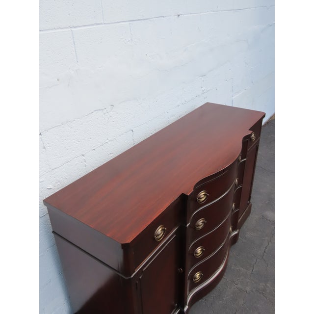 Drexel 1940s Mahogany Long Credenza Sideboard Media Console 6626 For Sale - Image 14 of 18
