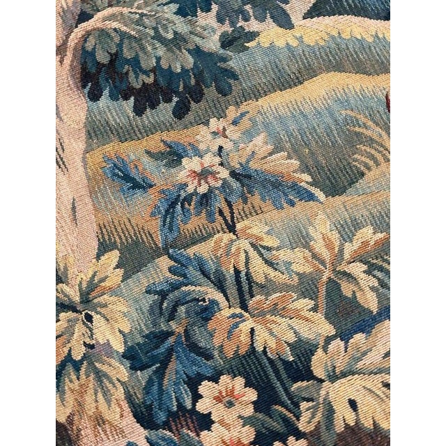 Vintage French Aubusson Tapestry in Silk and Wool, 1940s For Sale - Image 16 of 18