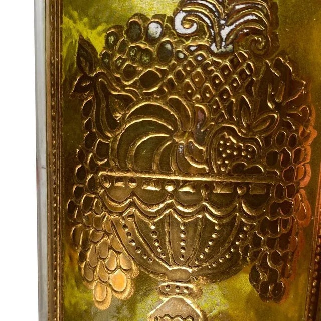 Mid-Century Modern Mid Century 22-Karat Gold and Green Tall Cocktail Glassware by Culver - Set 5 For Sale - Image 3 of 6