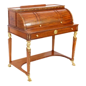 French Empire Revival Cylinder Desk, 19th Century