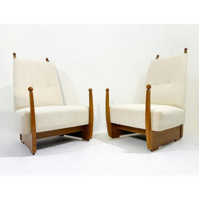 Mid-Century Modern Pair of Hungarian Armchair, 1960s- New Upholstery.