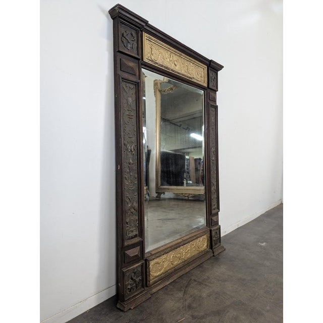 Renaissance Mirror in Wood and Copper, in Very Good conditions.