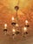 This elegant historical chandelier is made of high-quality brass combined with decorative onyx. Its richly decorated arms...