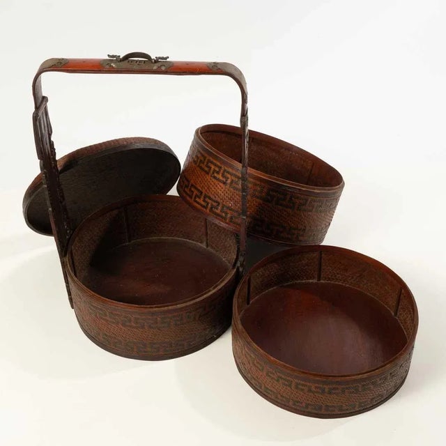 Early 20th Century Antique Chinese Wedding Basket For Sale - Image 4 of 8