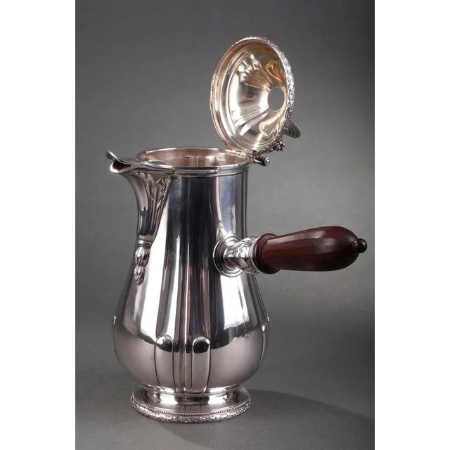 French Silver Hot Chocolate Pot or Coffee Pot by Puiforcat For Sale - Image 15 of 18