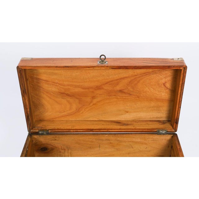 Small Antique Military Campaign Camphorwood Trunk, Early 19th Century For Sale - Image 13 of 18