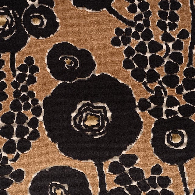 Contemporary SAMPLE - Schumacher Emelie Velvet Fabric In Bronze & Noir For Sale - Image 3 of 5