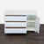 2000 - 2009 Bellini White Dresser With 3 Drawers and Side Cabinet For Sale - Image 5 of 10