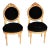 19th Century French Giltwood Velvet Side Chairs - a Pair For Sale