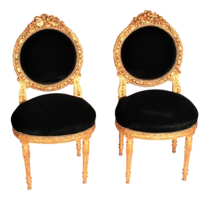 19th Century French Giltwood Velvet Side Chairs - a Pair