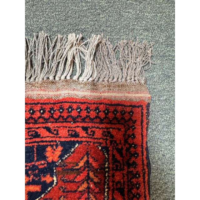 Tribal 4ft 4in × 6ft 8in Hand-Knot Tribal Wool Area Rug, Vintage For Sale - Image 3 of 11