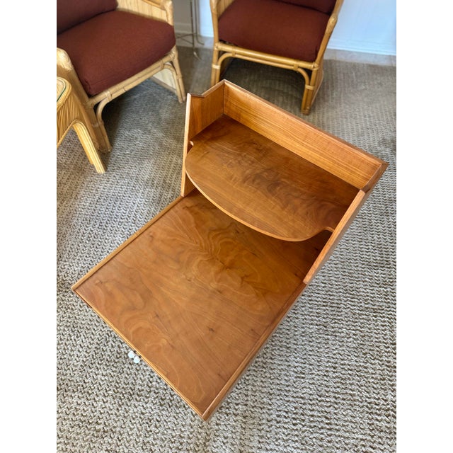 Brown A Stunning Walnut Night Stand by Kipp Stewart for the Drexel Declaration Line, Circa 1960s. For Sale - Image 8 of 12